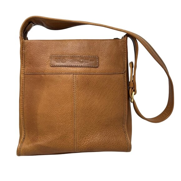 Fossil Full Leather Shoulder Bag Purse Front Pockets Adjustable Strap 75082 - Picture 2 of 13